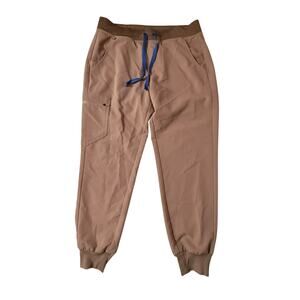 FIGS Technical Collection Joggers Women’s M/P Khaki Tan Excellent Condition